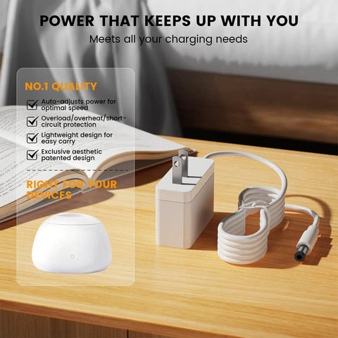 Charger Adapter For Dental Pod Pro Retainer Cleaner 12V DC Power Supply Fits SG-120150020AU SG120200024AU Easy Plug And Play Fit white adapter and cord