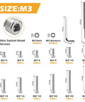 Beefy M3 Hex Socket Head Cap Screw Kit From 4mm To 30mm Stainless Steel Bolts With Nuts And Flat Washers Includes Allen Wrench And Curved Tweezers M3 Screws Assortment Set For Electronics RC DIY Projects.
