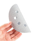 Premium 5 Inch Sanding Disc With 8 Holes for Dust Free Grinding held in hand, hook and loop backing for wet or dry use.