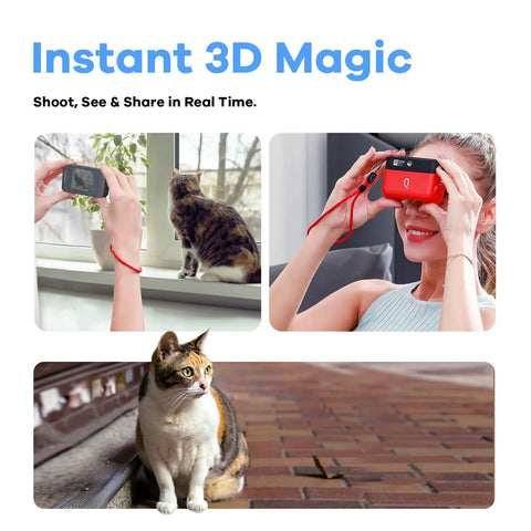 Viewer Integrated 3D VR Camera With 24MP Photos And 8K Stills, 4K60 Video in use outdoors and indoors capturing scenes