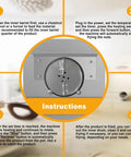 Instructions for using Heavy Duty Electric Nut And Coffee Bean Roaster With Thumb Turn Temp Dials Auto Shutoff Nonstick Drum Pan.