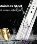 Stainless Steel Drawer Runners With Soft Close Slides For Smooth Quiet Drawer Gliding In Kitchen Office Or Workshop Cabinets 20 Inch Length Heavy Duty Furniture Rails Built For Easy No Jam Drawer Operation, featuring anti-corrosion and anti-rust design