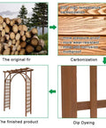 85 Inch Wooden Garden Arbor Arch For Outdoor Weddings And Ceremonies, Solid Wood Trellis transformation process