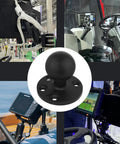 Rugged Aluminum Tablet Stand With 2.25 Inch Ball Mount For Farm And Warehouse Use in diverse settings and angles
