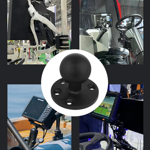 Rugged Aluminum Tablet Stand With 2.25 Inch Ball Mount For Farm And Warehouse Use in diverse settings and angles