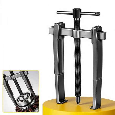 Two Jaw Adjustable Gear Puller For Bearings And Pulleys, Heavy Duty Separator Tool, Carbon Steel, 5 Inch Jaw Span for Auto Repair