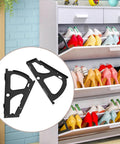 Heavy Duty Frame Hinges For Flip Open Shoe Cabinets And Racks With Cold Steel Construction in front of shoe cabinet