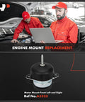 Mechanics inspecting engine with Two Piece Front Left And Right Engine Mount Set For Ford Mustang 2005 2019 V6 3.7L 4.0L 4.6L 5.2L