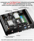 Rugged Fanless Industrial Mini Pc Desktop With Intel Core I5 4200U, 8Gb Ram, 128Gb Ssd, And Windows 10 Pro showing internal components and slots.