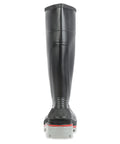 Back view of Mens 15 Inch Pvc Work Boots With Hella Chemical Resistance And Soft Toe Design featuring waterproof construction.