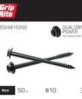 Structural Wood Screw Set for Exterior Projects with Grip-Rite Size 10 x 3 Inch Dual Drive Power Hex Washer Star Head Type 17