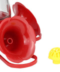 Replacement Bee Guards For Hummingbird Feeders 205Y Yellow 4 Pack, shown next to red feeder part.