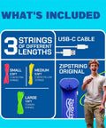 Crazy Fun Rope Launcher Toy For Kids And Adults, Fly A String Loop Across The Sky For Endless Tricks And Laughs, As Seen On Shark Tank, includes strings and USB-C