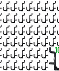 Pegboard Hooks Kit 100 Pack J Hooks Assortment Black No Split Barbs Snag Free Smooth System Protects Pegboard Holes Rounded Safety Tips