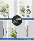Installation steps for Heavy Duty Ball Catch Latch Set For Top Of Doors And Closets, All Metal Construction with screws