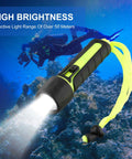 Beast Bright 8000 Lumen Underwater Dive Light Torch For Scuba Diving 50 Meter Depth Waterproof Led Flashlight glowing underwater