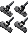 Set Of 4 433MHz TPMS Sensors Replacement Tire Pressure Monitoring System Compatible With Jeep Wrangler JK Dodge Ram 1500 2500 CV, four black sensors