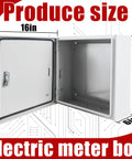 Rock Solid 16X16X6 Inch Electrical Junction Box With Safety Locks Wall Mounted Indoor Outdoor Steel Enclosure open view