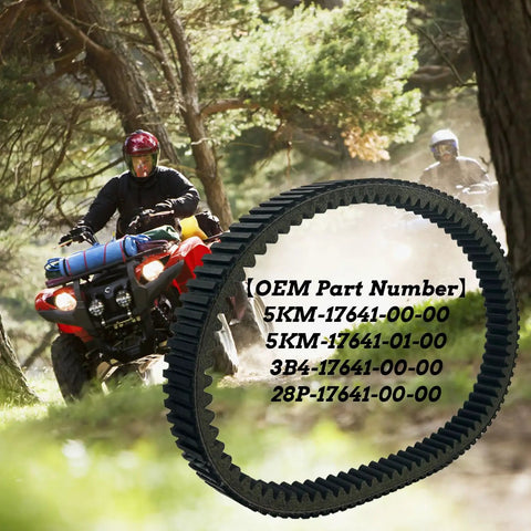 Drive Belt For Yamaha Grizzly 550 660 700 Kodiak 700 Rhino 660 And KYMCO UXV 700i ATV riding in forest