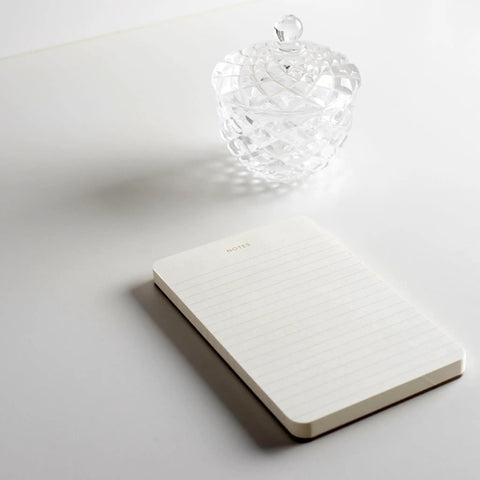 Executive Desk Notepads Bundle For Professionals, Minimalist Lined Memo Pads With Gold Foil Accents, 6.3x3.9 Inches, on Desk