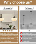 Comparison of puncoll 13.8'' Vintage Milk Glass Pendant Light Kitchen Island with others, showcasing high-quality features.