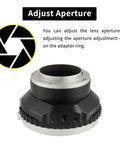 0.71x Focal Reducer Speed Booster Lens Mount Adapter with aperture control