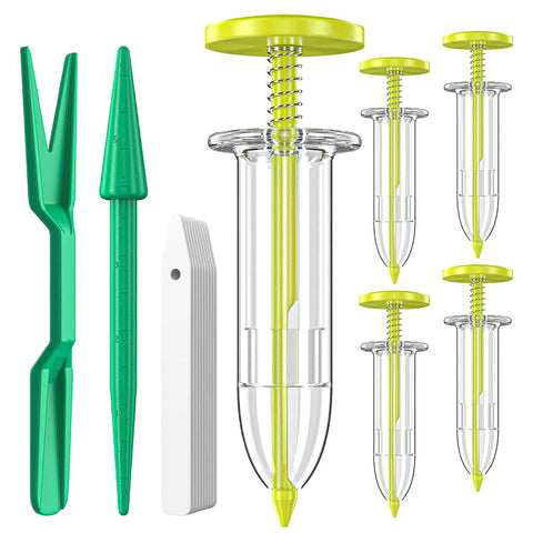 17 Pack Seed Planter Tool Hand Seeder Mini Sowing Seed Dispenser Sower Seedling Dibber Widger Seed Spreader Garden Tools