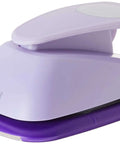 Side view of Lever Style 3 Inch Circle Craft Punch For Scrapbooking Card Making And Rubber Stamping With Easy Lever Action For Heavy Cardstock 60 80 Lb And A Sliding Edge Cover For Clean Cuts No Mess