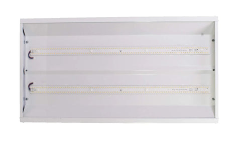 110W Linear LED High Bay Light 4000K Workhorse DLC Premium, 14,389 Lumens, 132.7 lm/W Slim Industrial Fixture top view