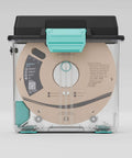 Front view of PolyDryer Box 3D Printing Filament Storage And Continuous Sealing System For Moisture And Dust Protection with spool inside.