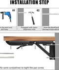 Installation steps for 16 Inch Folding Shelf Brackets Set Of 2 Heavy Duty Stainless Steel Collapsible Triangle Shelf Brackets