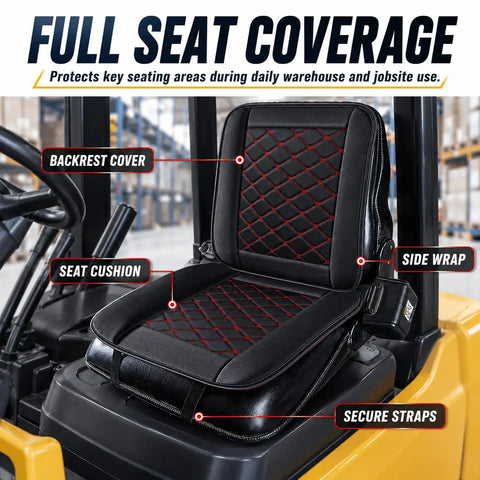 Heavy Duty Forklift Seat Cushion Features Breathable Mesh Core And Plush Padding Built Tough For Shop Floors Fits Cat Dp Gp Models 2008 To 2011