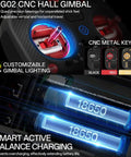 AG02 CNC Hall Gimbal and dual 18650 batteries of TX15 Max 3.5 Inch IPS Touchscreen ExpressLRS Radio Controller, gold finish.