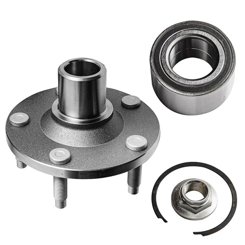 Beefed Up Front And Rear Wheel Bearing And Hub Kit For Ford Escape 2001 To 2012 Mazda Tribute 2001 To 2011 Mercury Mariner 2005 To 2011 Five Lug Pattern includes hub, bearing, and components.