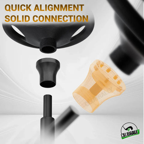 Top Tier Golf Cart Steering Wheel Adapter Compatible With Club Car Ds showing quick alignment solid connection components.
