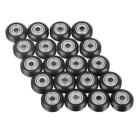 Beefy 5mm Bore Wheel Set With 625 Bearing Pulleys for CNC and 3D Printer Sliding Gates Double Bearing Durable POM Construction