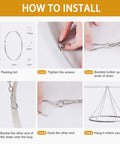How to install 24 Inch Hoop Ceiling Draping Kit For Weddings And Events, Stainless Steel Canopy Curtain Hardware, step-by-step guide