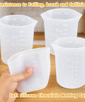Go To Silicone Chocolate Melting Cup Set With 4 Measuring Cups 250ml and 350ml featured on a wooden table.
