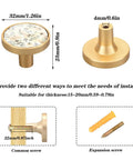 Dead Gorgeous Vintage Floral Gold Cabinet Knobs 4 Pack Hella Smooth High Gloss Acrylic Drawer Pulls With Mounting Hardware detailed dimensions and installation options.