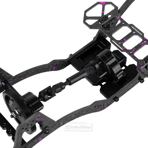 Front Mounted Transmission LCG Carbon Fiber Chassis Kit For 1/10 RC Crawlers SCX10 SCX10 II Capra 1.9 UTB And Other DIY Builds Beefed Up