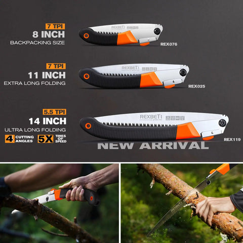 11 Inch Folding Saw With SK-5 Steel Blade For Wood Cutting Camping Bushcraft And Pruning Thick Branches Delivers Fast Clean Cuts With Aggressive 7 TPI Teeth Heavy Duty Portable Outdoor Tool Great Gift For Outdoorsy Men