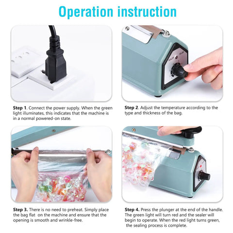 16 Inch Tabletop Manual Impulse Heat Sealer Machine For Sealing All Types Of Plastic Bags And Pouches That's Quick And Easy To Use And Gets The Job Done Fast Without Any Hassle