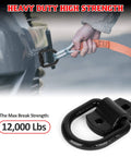 Person securing cargo with Heavy Duty Bolt On Forged D Ring Tie Down Anchors Tough As Nails With 12,000 Pound Break Strength For Trailers