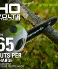 40V Polesaw and Hedge Trimmer Combo With 8-Inch Bar cutting tree branch