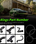 Radiator Hose and Coolant Tee Leak Repair Kit With O Ring Seals for Ford F Series and Lincoln, showing various hose connectors and O-rings.