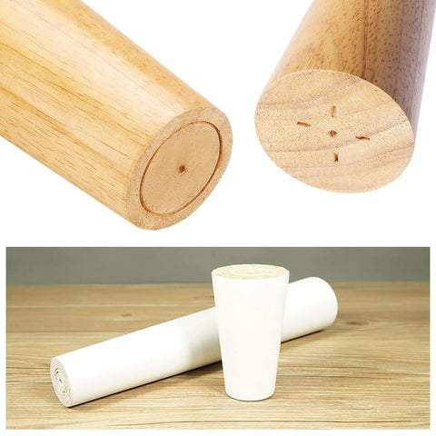 Top Shelf Solid Wood Replacement Desk Legs Set Of 4, heavy duty hardwood riser foot blocks, polished finish.