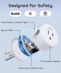 Smart Plug Duo 2 Pack with 2.4GHz WiFi Fire Resistant Schedule and Timer No Hub Needed Works with Alexa and Google Assistant