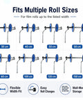 Rocksolid Wall Mount Bubble Wrap Dispenser Boasting Ridiculously Tough Galvanized Steel Build showing multiple roll sizes for wall storage.
