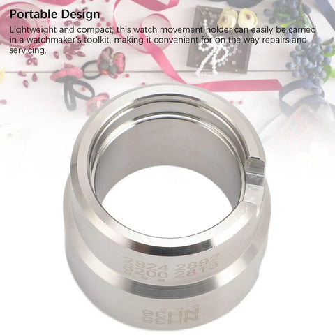 Stainless Steel Watch Movement Base Holder For NH35 NH36 2813 2824 2892 8200 Repairs Pro Modding Tool Precision Machined