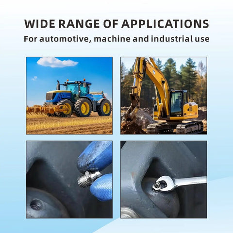 Nifty 84 Piece Metric Grease Fittings Kit With M6 M8 M10 Zerk Fittings for vehicles and machinery use in field and construction site